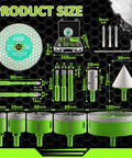 Built Tough Diamond Tile Hole Saw Kit 16 Piece Core Drill Set For Concrete Masonry Brick Tri Shank with product sizes displayed.