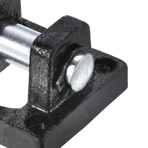63x63x32mm Air Cylinder Rod Pivot Clevis 2 Pack Pneumatic Mounting Bracket rear mount black low carbon steel close-up