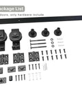 36 Inch Bi Folding Sliding Barn Door Hardware Track Kit With Heavy Duty Top Mounted Black Rollers For Two Doors Smooth Quiet Operation Easy To Install Doors Not Included layout