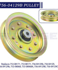 Idler Pulley Kit Replaces 753-08171 756-04129B 956-04129 For Cub Cadet Troy Bilt 50 Inch and 42 Inch Mowers with bearing