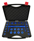 25 Piece Bicycle Bearing Press Set For Wheel And Hub Installation CNC Machined 7075 Aluminum Alloy in carrying case.