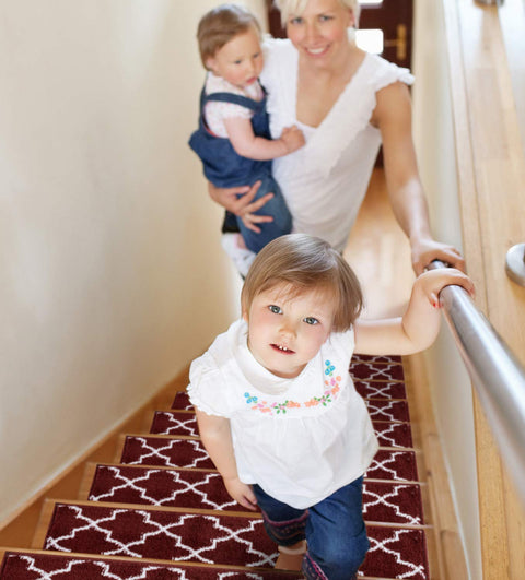 Indoor Stair Treads 13 Pack Gray No Slip Grip Carpet Strips With Double Adhesive Tape Easy Install Runner Rugs Extra Grip For Safe Stairs Kid And Dog Friendly Decorative Stair Mats For Indoor Use