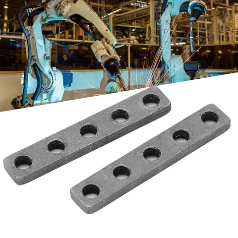 Pro Grade Stainless Steel M4 Threaded Mounting Plates featuring precision five hole grid for heavy duty fastening and stable robot assembly.