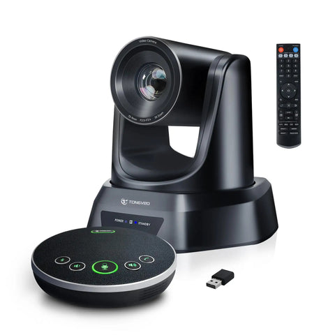 Plug And Play AI Auto Tracking PTZ Conference Camera System With Bluetooth Microphones, 3X Optical Zoom, USB 3.0
