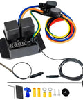 Digital Thermostatic Fan Controller Kit for 12V and 24V Cars with Disconnectable Probe, 104F to 230F Adjustable Temperature