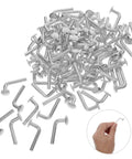 Heavy Duty Pallet Rack Clips Pack M5 Safety Pins For Shelving Units, 100 Pieces, iron metal with silver finish showing details
