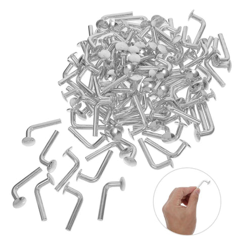 Heavy Duty Pallet Rack Clips Pack M5 Safety Pins For Shelving Units, 100 Pieces, iron metal with silver finish showing details