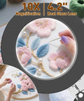 10X LED Magnifying Lamp With Clamp Real Glass Lens 3 Color Modes And Stepless Dimmable Desk Light for detailed craft work