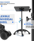 Hairstylist Rolling Cart For Salon Pros With Secure Storage Platform Hair Separator Stand And Color Tray With Dye Bowls