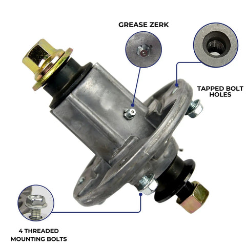 Heavy Duty Spindle Assembly For Riding Lawn Mower Replaces John Deere GY21098 And Husqvarna 187291 Fits 42 48 54 Inch Decks With Bolts 2 Pack No Sweat Install Runs Like New Straight Shooter Solid Grind All Season Long