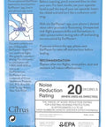 Instructions and noise reduction info for Plus 3 Pairs Of Latex Free Earplugs For Flying Adult Size With CeramX Filter Technology
