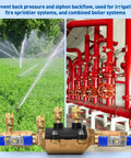 Detachable Pressure Vessel Low Maintenance Backflow Preventer With Double Check Valve Assembly installed in irrigation and boiler systems
