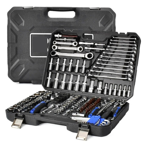 Pro Grade Ultimate Mechanic Tool Set 151 Pieces with 1/2 1/4 3/8 drive sizes in durable case