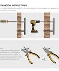 Drilling and measuring for Brushed Gold Cabinet Handles 10 Pack 5 Inch Hole Center Pulls installation with tools