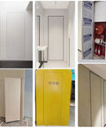 No Sweat Hidden Drywall Access Door Panel With Rock Solid Aluminum Frame And Sweet Magnetic Latch installed in various wall settings.