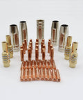 MIG Welder Accessory Kit 49 Piece Set For MB15AK Welding Torch Includes 0.035 Inch Tips And 0.8mm Tips Holder Diffuser Gas Nozzles Replacement Parts
