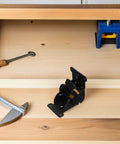 Black Iron Folding Leg Hinges With Anti Loosening Technology And Smooth Silent Operation For Hidden Furniture Corner Connectors