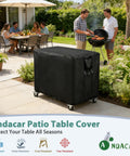 Heavy Duty Waterproof Outdoor Grill Table Cover For Feasto Gas Grill Table And Bar Cart Protects Against Dust Sun Rain And Water While Fitting 36 Inch Long By 24 Inch Wide By 36 Inch High Black on patio