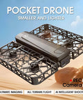 Pocket Size Drone With Optical Flow Positioning Foldable Design And 720P HD Camera Dual Batteries Black for travel