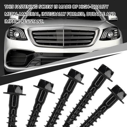 Heavy Duty Steel Air Filter Housing Screws For GM Chevy Dodge Jeep Fastener Bolts, set of 5 black screws with flat heads.