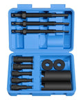 Heavy Duty Bearing Puller Machine Inner Housing Extraction Kit With Threaded Rods Sleeves And Sturdy Case Perfect For Motorcycle Electric Vehicle Mechanic Jobs Slay Your Repairs With Pro Gearhead Approved Tools For Quick Fixes On Any Part. blue case with 45# steel bearing puller set, threaded rods and sleeves