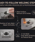 Easy-to-follow welding steps for Heavy Duty M8 T Shaped Weld Nuts 25 Pack High Carbon Steel Spot Fasteners in DIY projects.