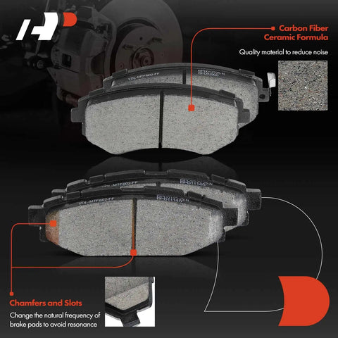 Front And Rear Ceramic Brake Pads Set For Subaru Forester 2009 2013 2.5L Impreza 2008 2011 2013 Legacy Outback 2005 2013 Includes Hardware 8 Pack Drop In