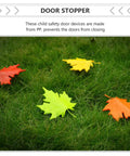 Maple Leaf Door Wedge Stops Four Pack For Slam Free Doors And Floor Protection on grass