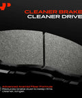 Rock Solid Front Ceramic Brake Pads Compatible With Hyundai Kia 2 Pack close-up view highlighting advanced aramid fiber material.