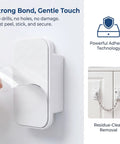 Child Proof Door Lock And Cat Door Latch, Adjustable Door Strap For Kids Safety, No Drill Adhesive Door Stopper, White