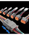 Pro Grade Hella Weatherproof Auto Connectors With 18 AWG 15Cm Wires For Rock Solid Wiring Harness Repairs 12 Pin Male Female Spade Terminals Smooth Seal 100 Set Bulk Pack.