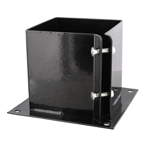 No Dig 6x6 Post Anchor Square Bracket 4 Pack Bolt Down Post Base for Wood Posts Fence Deck Mailbox Ground Anchor