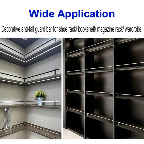 Heavy Duty Aluminum Shelf Rail System Built Tough As Nails With Six Pack Gallery Brackets for cabinet storage.