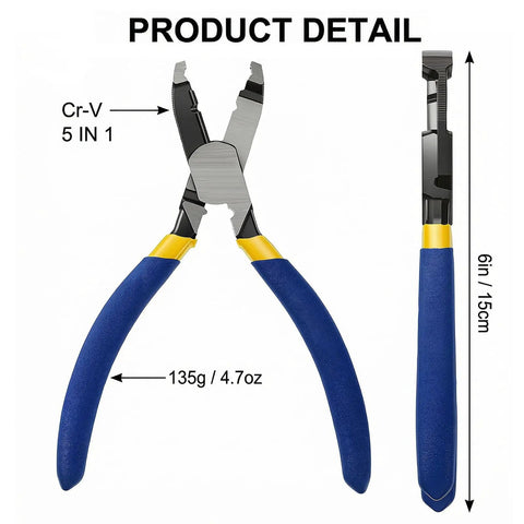Multi Function Screw Cutter Pliers With Non Slip Serrated Jaws For Extracting Stripped Or Rusted Screws And Gripping Nuts
