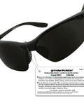 Full Lens Magnification Safety Glasses For Readers With ANSI Z87.1 Certified Impact Resistant Polycarbonate Lenses Tinted 1.00 Diopter