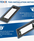 2 Pack RV Bubble Level Kit With Sticky Mount showing adhesive and screw installation options