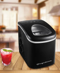 Go To Compact Countertop Ice Maker With 26 Lb Per Day Capacity, Black Finish, shown on kitchen counter