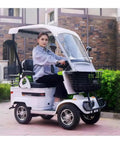 Haoweih 800W Electric Golf Cart For Adults With 60V Lead Acid Battery, Brisk Mobility Scooter featuring a driver on a paved path.