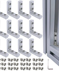 Heavy Duty 1010 Aluminum Extrusion L Shape Corner Brackets Kit 12 Pack With Screws And Wrench for 90 Degree Joints