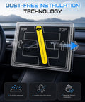 Top Shelf Matte Tempered Glass Screen Protector For 15.6 Inch Dashboard Display Tailored Fit For 2017 To 2023 Tesla Model 3 And Modern Model Y Anti Glare Clean Setup Ride Shield installation guide on dashboard