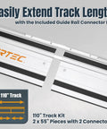 Boss Level 110 Inch Track Saw Guide Rail Kit Fits Makita And Festool Tools with two 55 inch rails and connector kit.