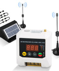 Long-Range Wireless Automatic Water Level Controller for Tank, Well and Cistern, solar-powered display, antennas