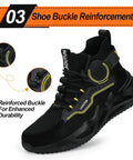 Men's Steel Toe Work Shoes Safety Sneakers Lightweight Built To Last All Day Comfort Puncture Proof Slip On Durable Construction For Tough Jobs Perfect For Contractors And Tradesmen Who Need A Real Workhorse with shoe buckle reinforcement