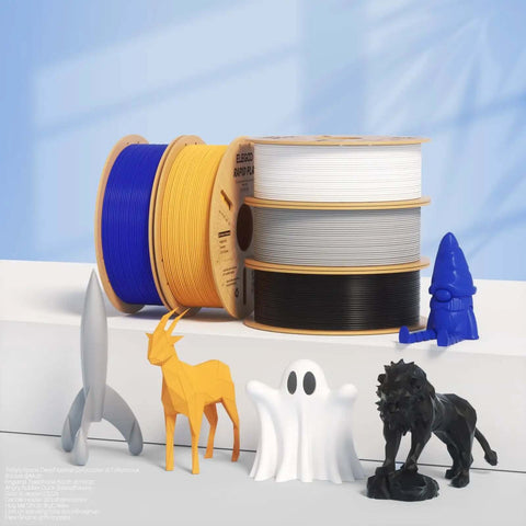 Rapid PLA Plus Filament 1.75mm Black And White 2kg Pack For Speedy 3D Printing Up To Six Hundred Millimeters Per Second spools and prints