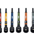 Magnetic Nut Setter Set Six Piece Metric Color Coded For Quick Size Identification On A One Quarter Inch Hex Drive