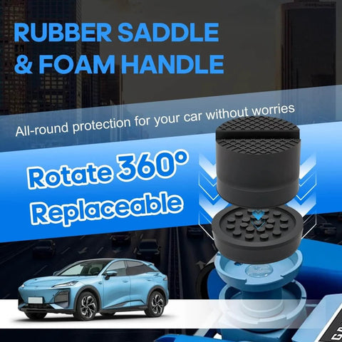 Rubber saddle and foam handle of 2.5 Ton Floor Jack Low Profile Heavy Duty Steel Racing Jack With Single Piston Lift Pump.