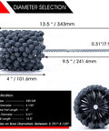 Engine Cylinder Hone Tool 4 1/8 Inch With 240 Grit Ball Brush showing dimensions and specifications for engine rebuilding.