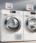 Washing Machine Outlet Box ABS Faceplate Replacement One Piece White Plastic Cover Durable ABS Construction No Fuss Install