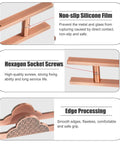 Heavy Duty Push Pull Door Handle For Glass Wood Metal Doors Retro Aluminum Sliding Barn Style Pull Double Side Mount Built To Last Red Copper Finish