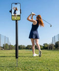 Golf Recording Stick Tripod Monopod With 360 Degree Rotation Extendable From 17.7 To 46 Inches capturing golfer's swing on course